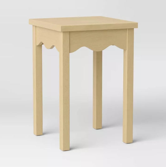 (New) Wavy Accent Side Table Natural