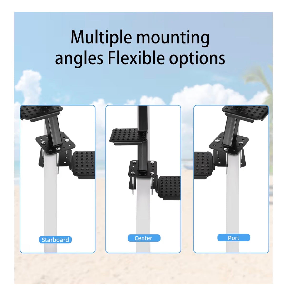 Heavy Duty Boat Trailer Steps with Safety Handle, Non-Slip Surface, Boat Trailer Steps for the Tongue, 3 Step Trailer Step