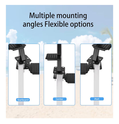 Heavy Duty Boat Trailer Steps with Safety Handle, Non-Slip Surface, Boat Trailer Steps for the Tongue, 3 Step Trailer Step