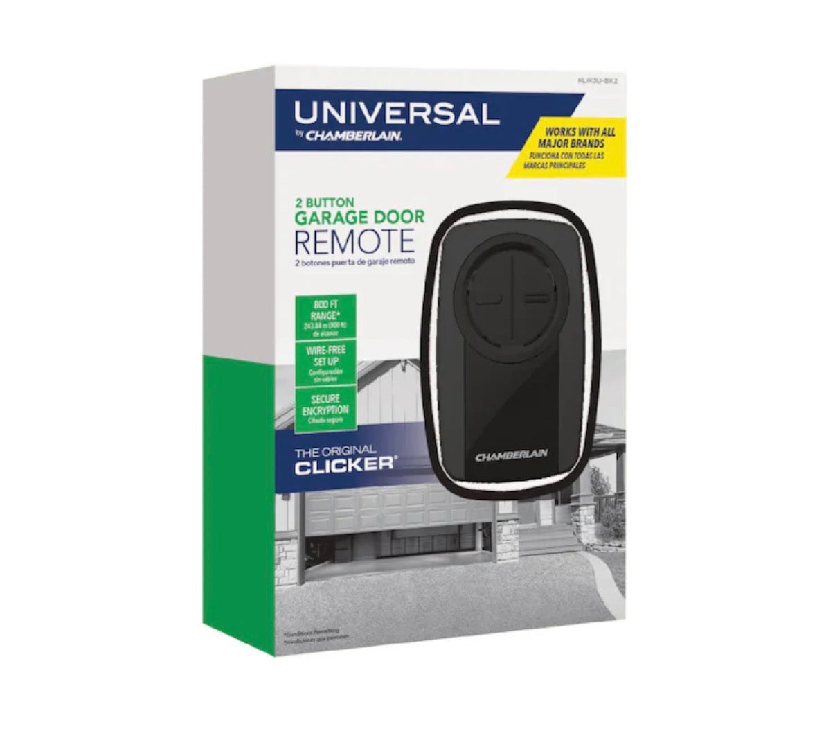 Chamberlain Universal 2 Button Visor Garage Door Opener Remote