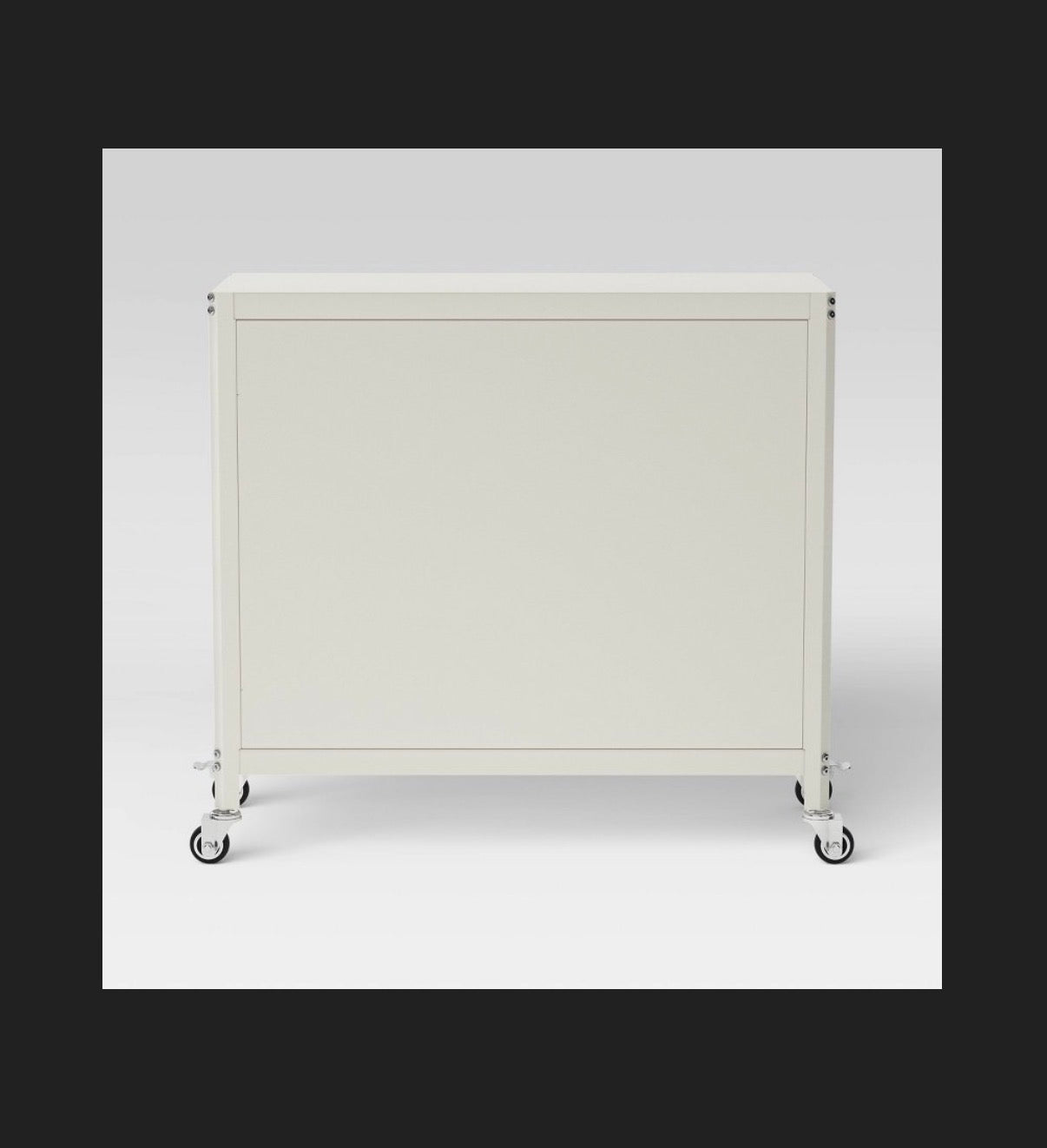 2 Door Metal Metal Rolling Locker Storage Cabinet (Chalk White) (New in Box)