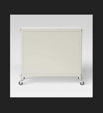 2 Door Metal Metal Rolling Locker Storage Cabinet (Chalk White) (New in Box)