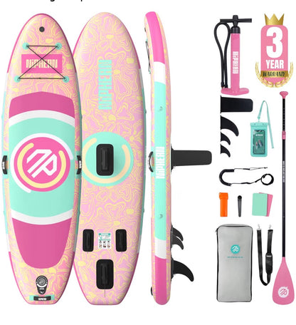 Niphean Extra Wide Paddle Board with StabilTrac Fin, Stable Inflatable Paddle Board with SUP Accessories