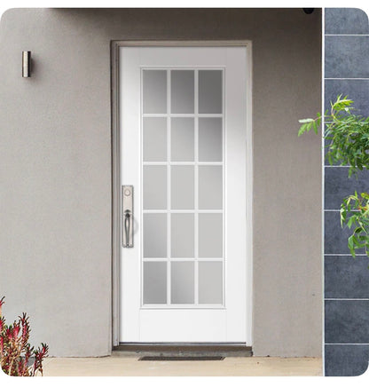 Masonite 36 Inch X 4-9/16 Inch Steel Left-Hand Inswing Primed Prehung Residential Insulating Core Front Door (New)