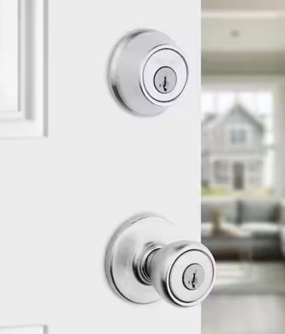 Kwikset - Tylo Satin Chrome Single Door Knob Control Combo Pack