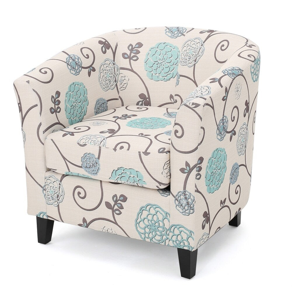 Accent Retro Living Room Chair with Ottoman