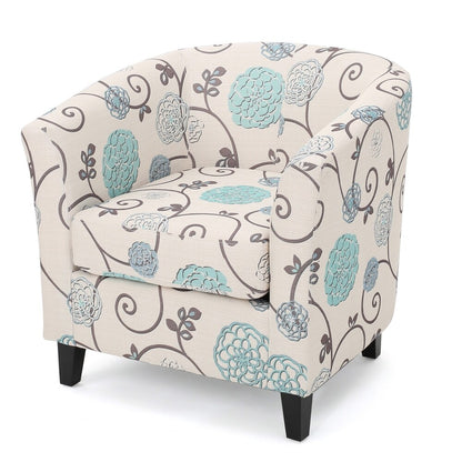 Accent Retro Living Room Chair with Ottoman