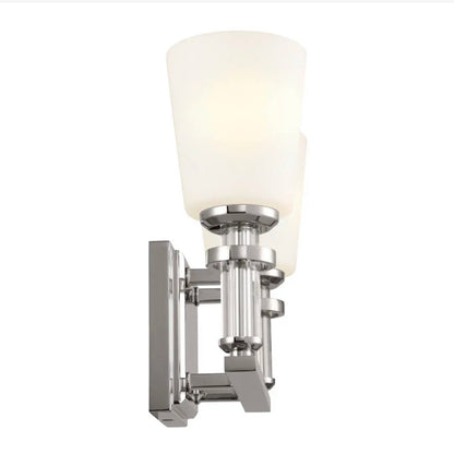 Rosalind Vanity Light 2-Light Size: 14.25 Inch Width X 11.5 Inch Height X 5.5 Inch Diameter (Polished Nickel)