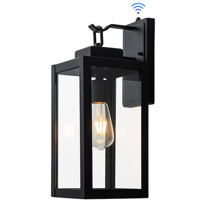 Matte Black Dusk to Dawn Outdoor Wall Light