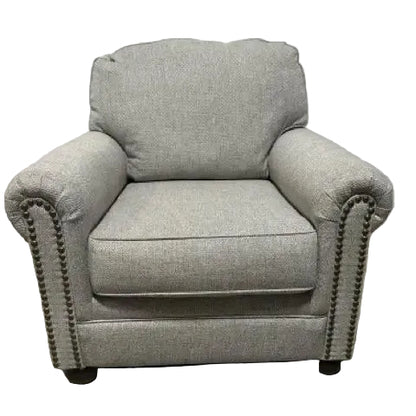 Ashley Grey Chevron Pattern Armchair