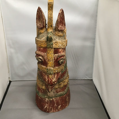 Carved Horse Head Sculpture
