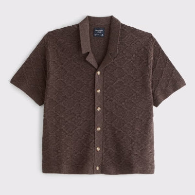 (New with Tags) Crochet-Style Button-Through Sweater Polo Size XS