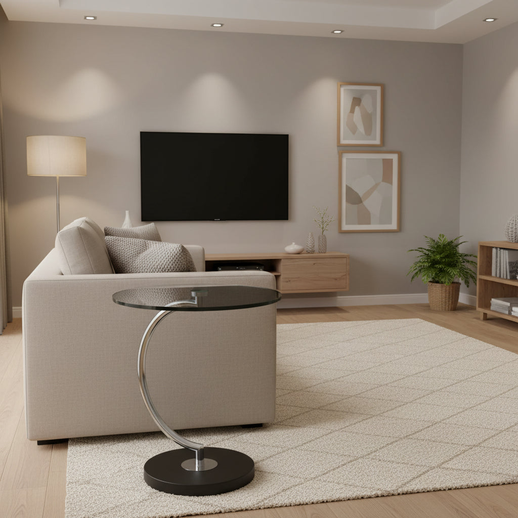 LumiSource C Clear Glass Modern Coffee Table