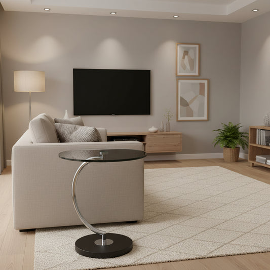 LumiSource C Clear Glass Modern Coffee Table