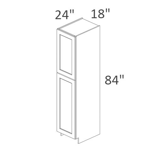 Pantry Cabinet UP188424 (Pantry 18"W x 84"T x24"D)