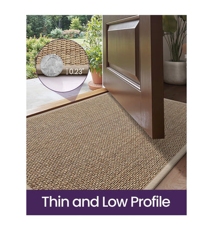 DEXI Ultra-Thin Entryway Indoor Mat 24 Inch X 36 Inch, Non-Slip Rubber Backing Inside Entry Mat, Low Profile Easy Clean Dirt Trapper Doormat for Inside Entrance Patio (Beige) (New in Package)
