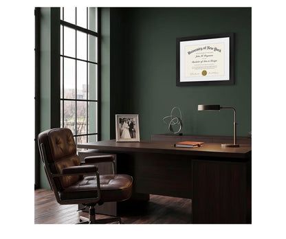 Americanflat 11 Inch X 14 Inch Diploma Frame with Shatter Resistant Glass Use as 8.5 Inch X 11 Inch Frame with Mat or Display 11 Inch X 14 Inch Documents without Mat-Certificate Frames with Engineered Wood for Wall Display (Black) (New in Box)