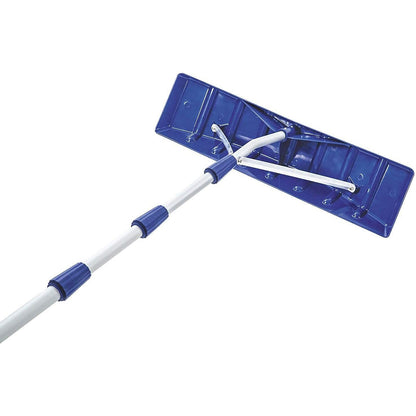 Snow Joe Telescoping Roof Rake, Extendable Leaf & Snow Shovel with Poly Blade, 25 Inch Wide