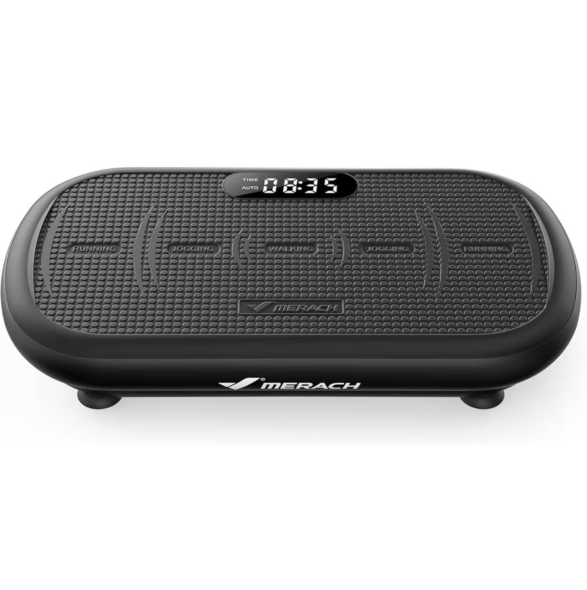 Merach CV40 Curved Vibration Plate Exercise Machine with 440lbs Capacity 200W Powerful Motor, 13mm Amplitude, Shake Plate for Lymphatic Drainage, Bluetooth, Silicone Pedal, Resistance Band, Home Gym (Black) (New in Box)