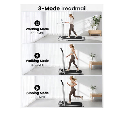 Yugud Waling Pad, Walking Pad Treadmill for Home, Office, Portable Under Desk Treadmill with Remote Control and LED Display, Walking, Jogging, Running Machine (Silver) (New in Box)