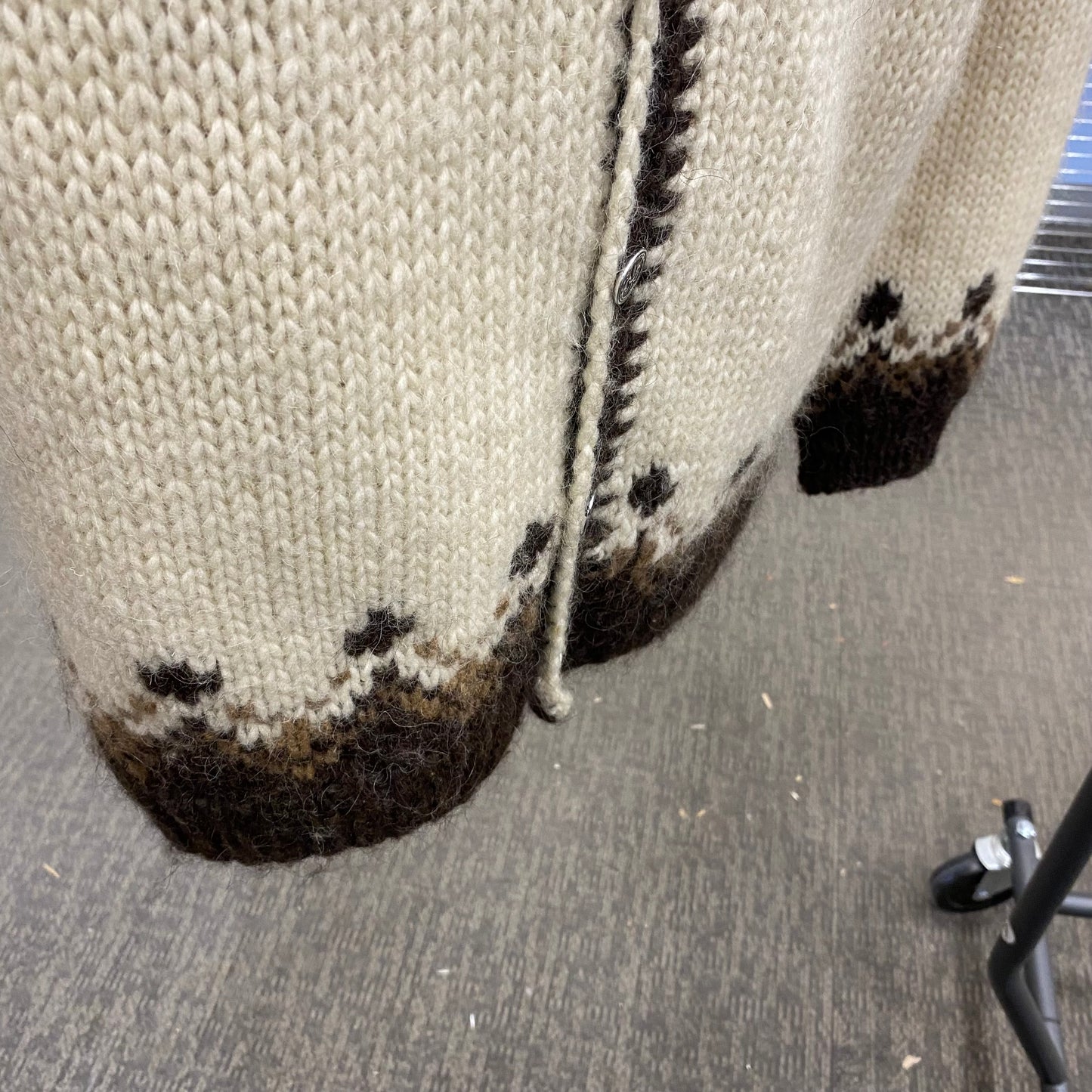 Men's Large Iceland Sweater Hand Knitted 100% Pure Wool