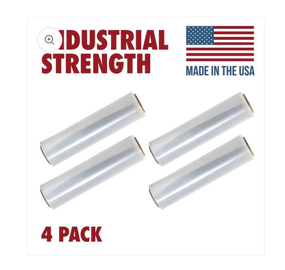 18 Inch X 1500 Ft. Shrink Wrap 80 Gauge Thick Furniture Moving Wrap 4 Pack (New in Box)