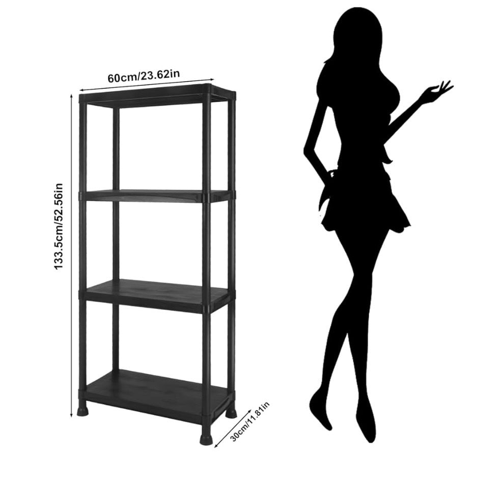 SAMRELAX 5 Tier Heavy Duty Plastic Storage Shelves Organizer with Sturdy A-Frame Design Heavy Duty Freestanding Garage Shelving Unit, Space-Saving Vertical Storage Rack for Basement23.6 Inches Wide X 52.6-Inch-Tall X 11.8 Inch Depth (New in Box)