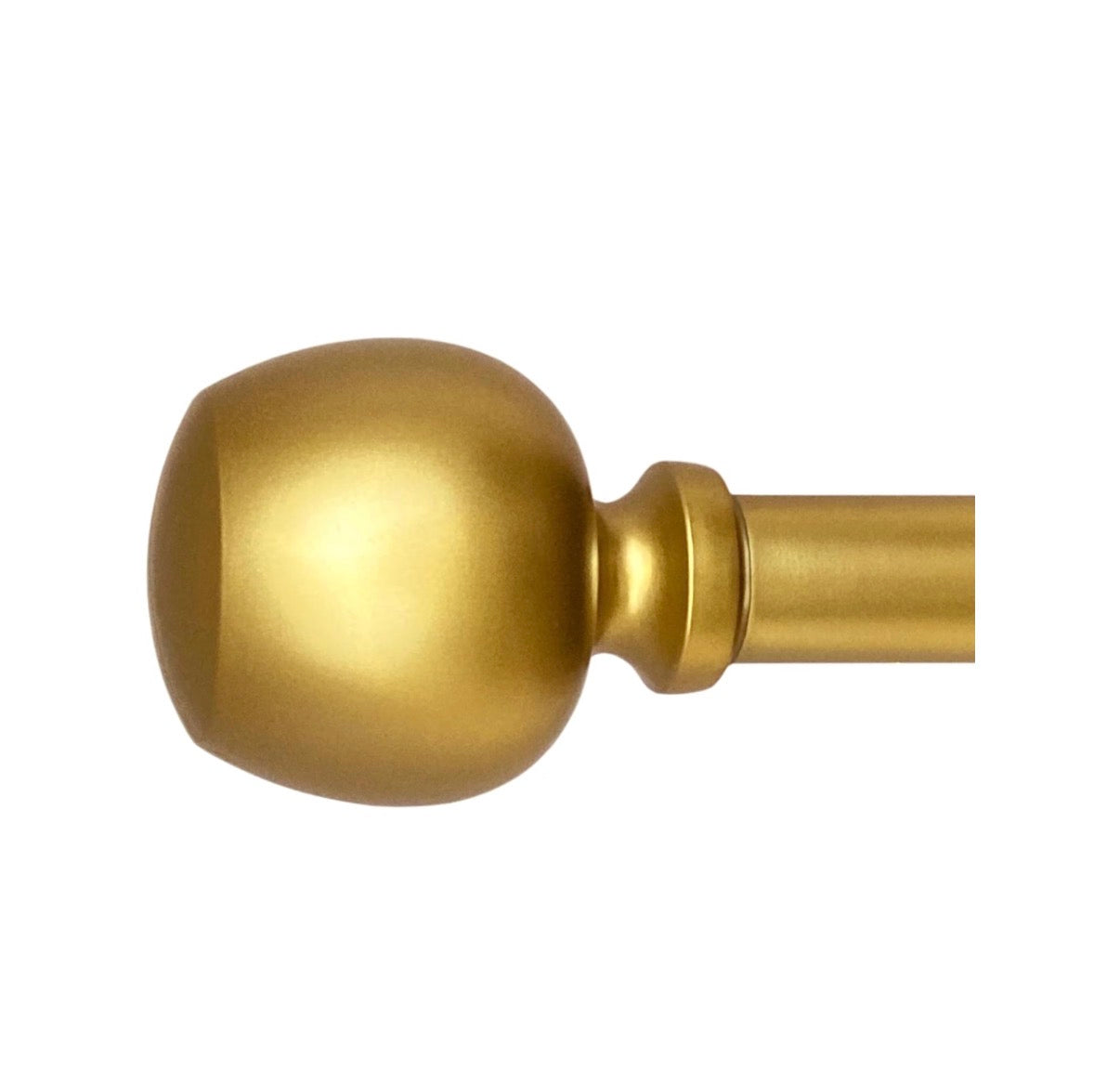 Morena 12-20 Inch Adjustable Side Curtain Rod Set Pair, 1 Inch Diameter (Brass)