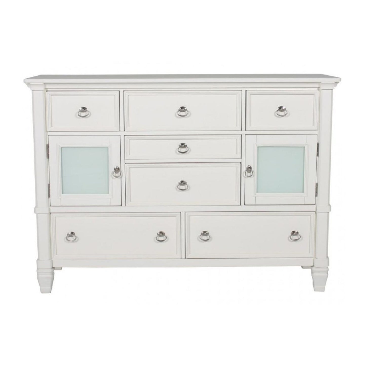 Ashley's Prentice White Dresser w/ Mirror