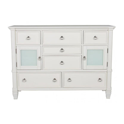 Ashley's Prentice White Dresser w/ Mirror