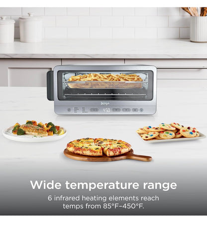 Ninja Flip Toaster Oven & Air Fryer, 8-in-1 Stainless Steel, SP151 Air Frye, Bake, Broil, Toast, Bagel, Dehydrate, Reheat, 1800W, Flip Up & Away, XL Capacity (New In Box)