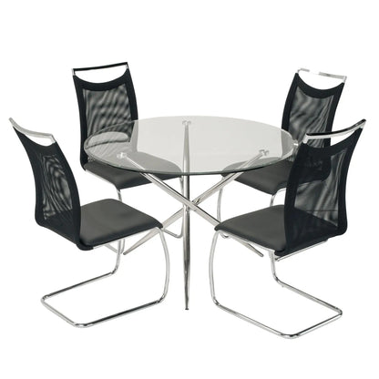 Nico 5 piece Glass Dining Set