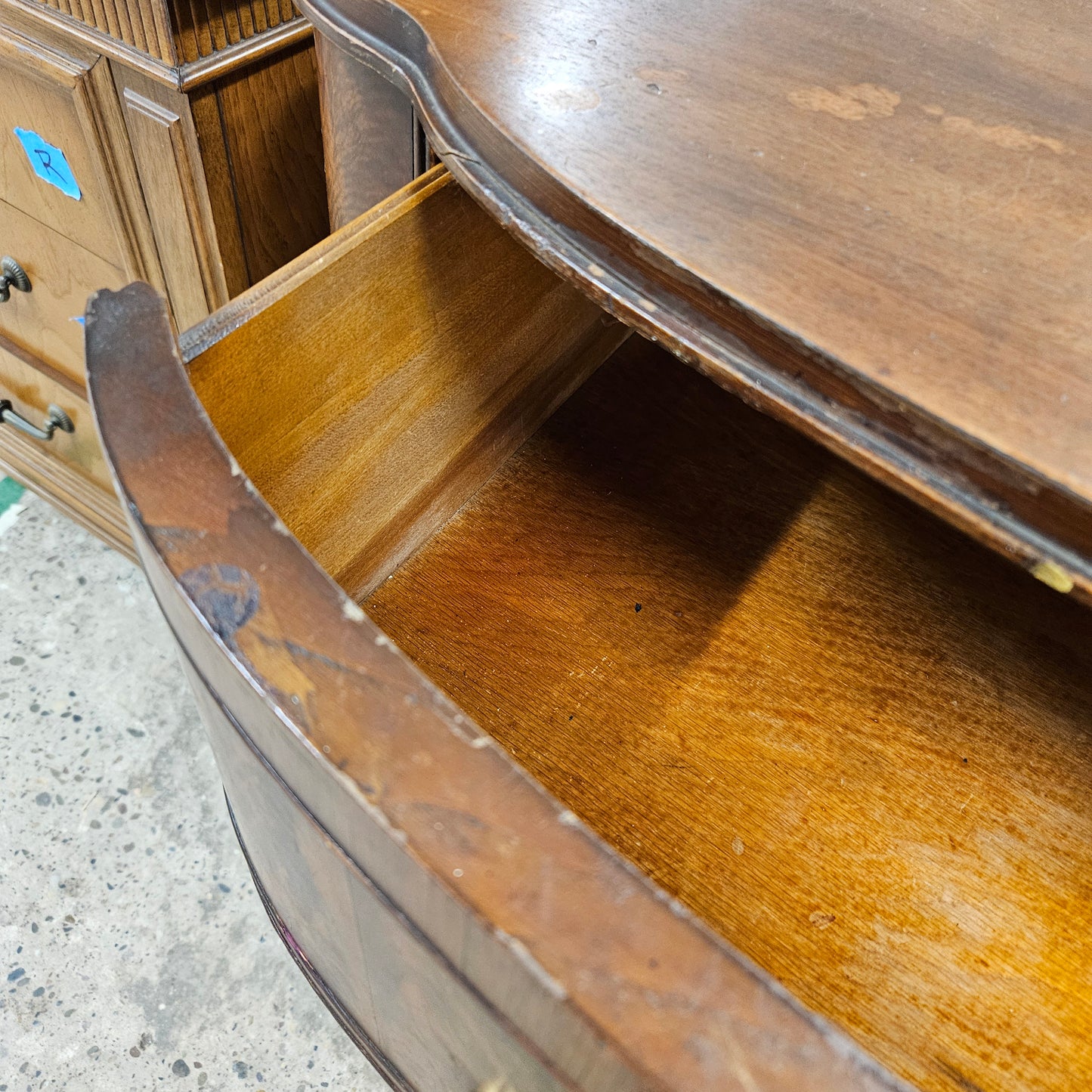 Vintage Dresser with Cut Detailing in Mirror