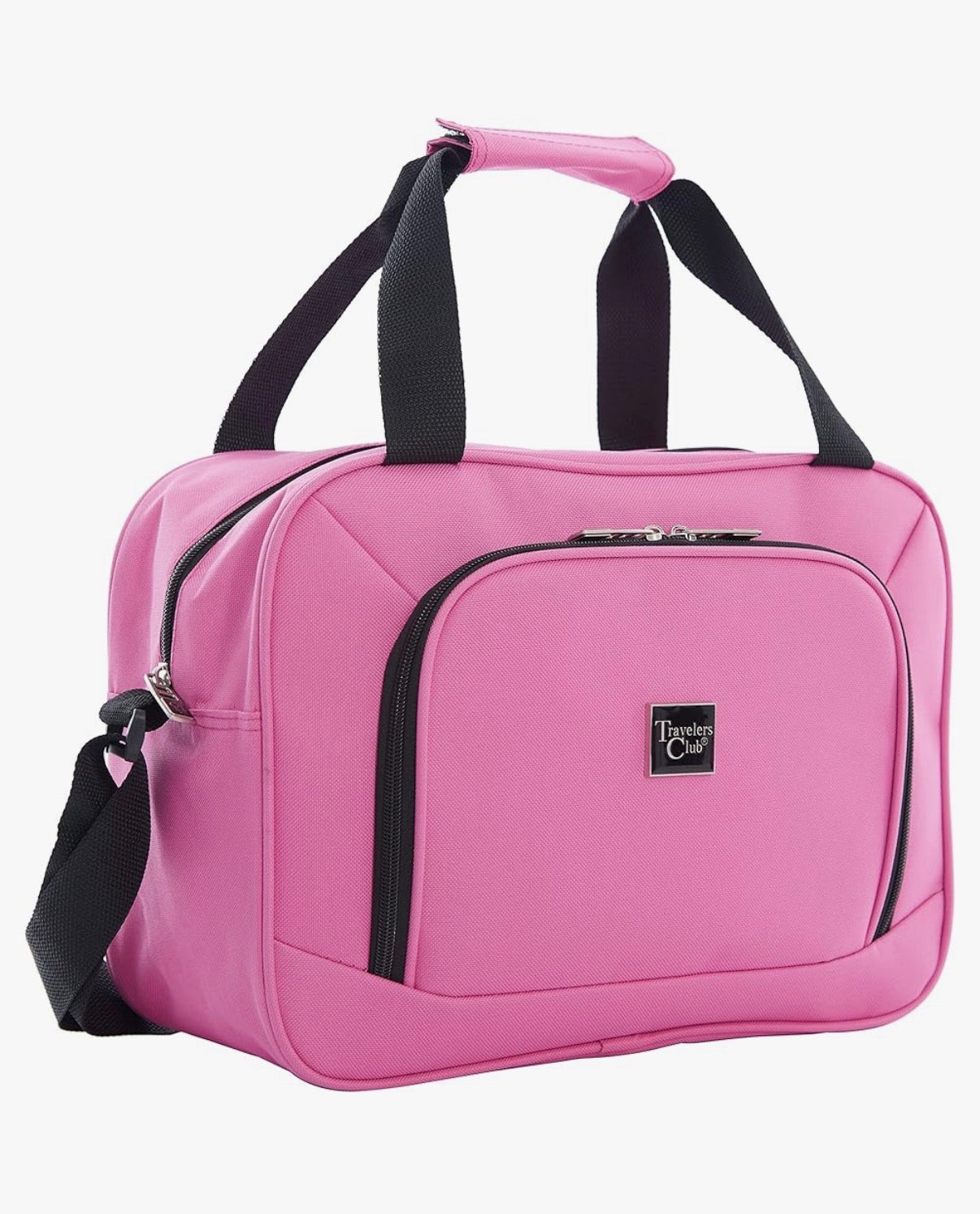 Travelers Club Midtown Hardside 4 Piece Luggage Travel Set (Color: Bubble Gum)