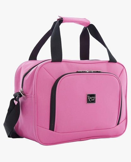 Travelers Club Midtown Hardside 4 Piece Luggage Travel Set (Color: Bubble Gum)