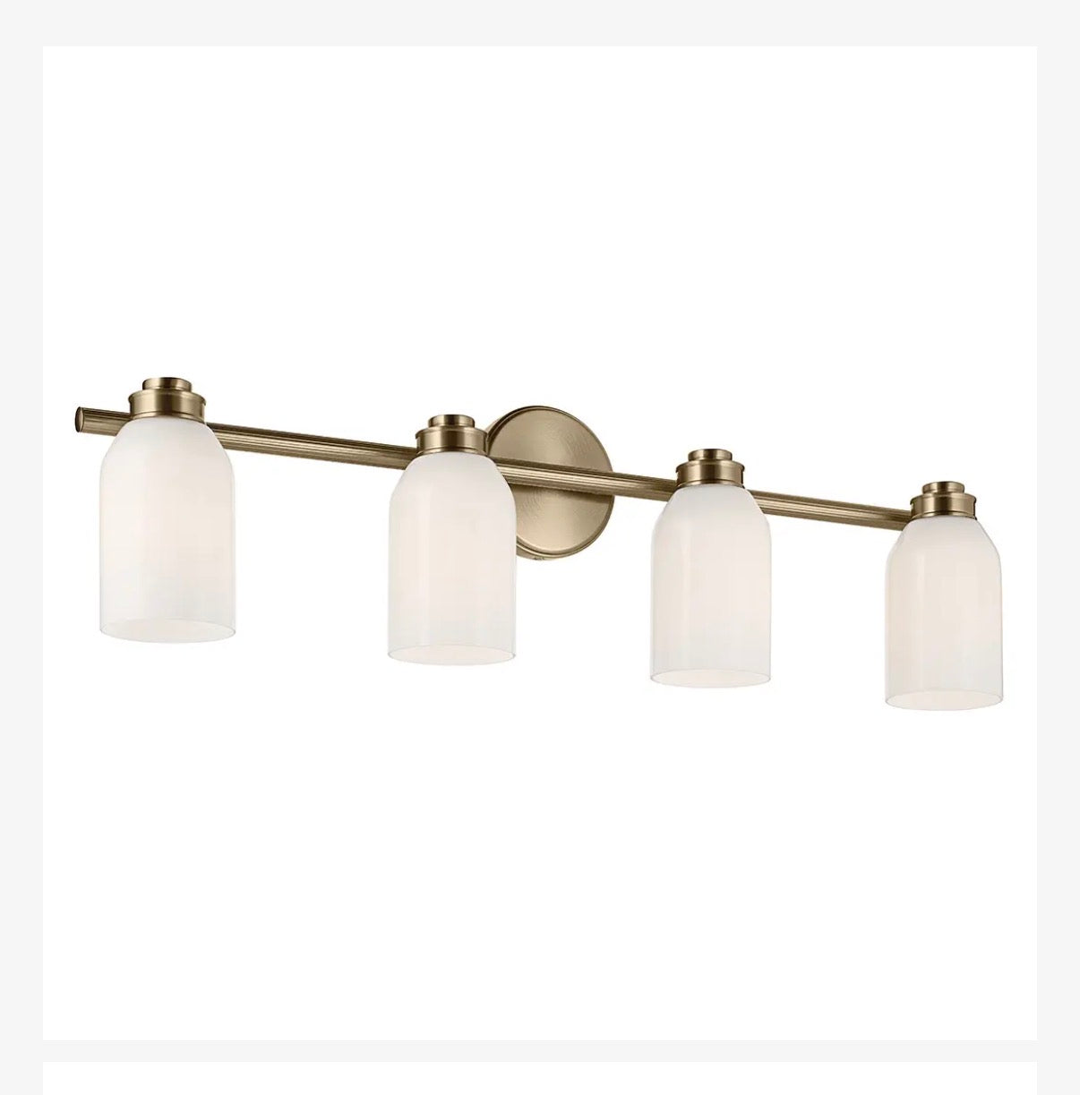 Shae Vanity Light 4 Lights Opal Glass with Cylinder Shade (Champagne Bronze) (New in Box)