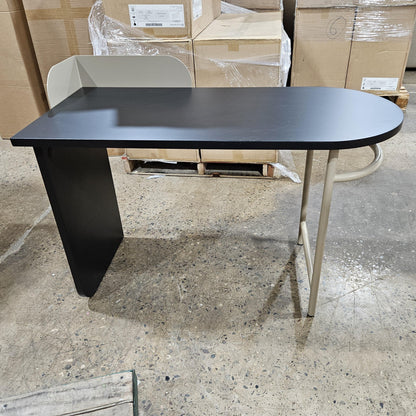 Modern Black Desk with Metal Base