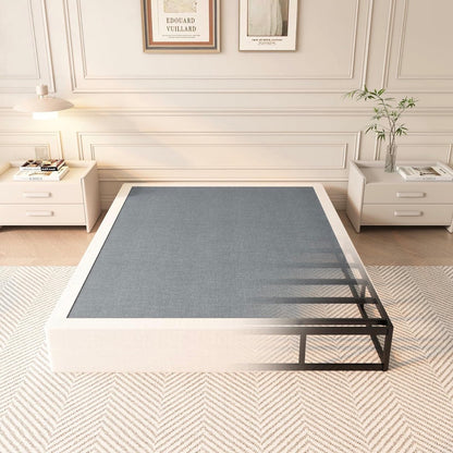 Queen Size Box Spring, 9 Inch Height Profile Box Springs with Washable Cover, Heavy Duty Metal Mattress Foundation Easy Assembly Noise Free (New in Box)
