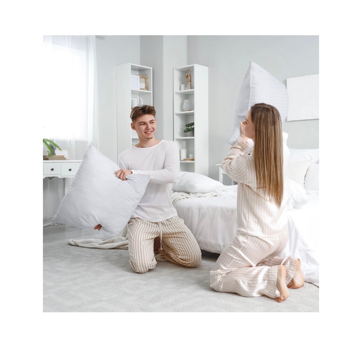 Utopia Bedding bed Pillows European Size of 2 Premium Soft Hotel pillows, Original Down Alternative Filling, Pillow for Sleeping, Cooling pillow for Back, Stomach and Side Sleepers (White) (New in Package)