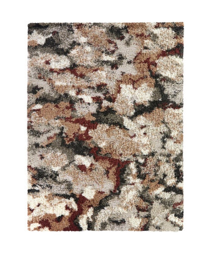 5 Ft. X 7 Ft. Tufted Polypropylene Taupe Rectangular Indoor Abstract Mid-Century Modern (New in Package)
