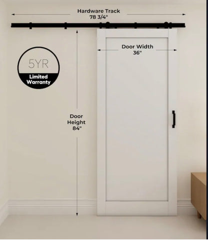 Reliabilt - 36 inch X 84 inch MDF Solid Core Single Barn Door (Hardware Included)