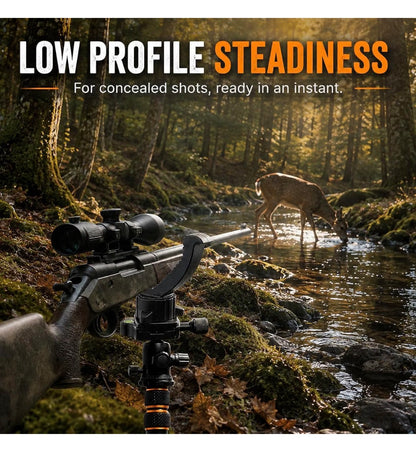 Hunting Tripod, Riffle Shooting Tripod with integrated Vise Clamp Heavy Duty Aluminum Shooting Rest with Custom Carry Bag, Adjustable 18 Inch-61 Inch Stable Gun Stand & Shooting Stick for Hunting (New in Box)