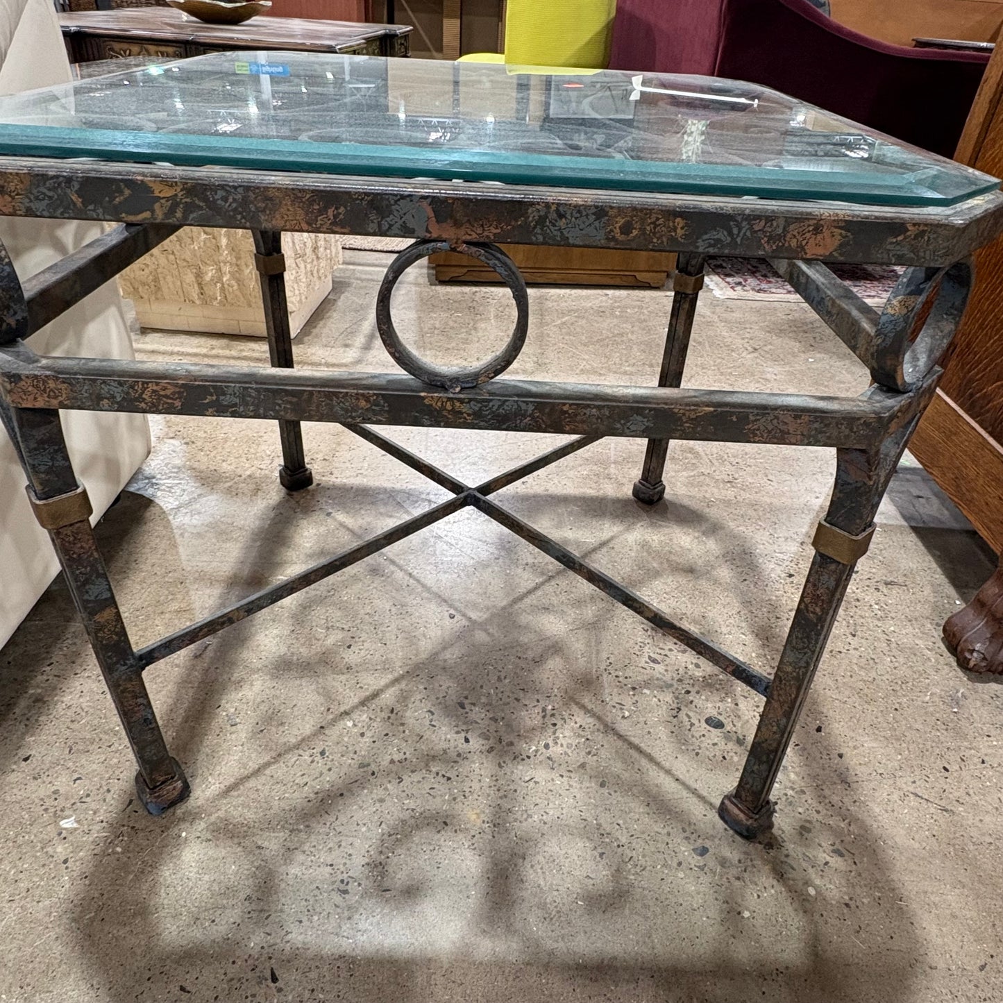 Glass Top Side Table