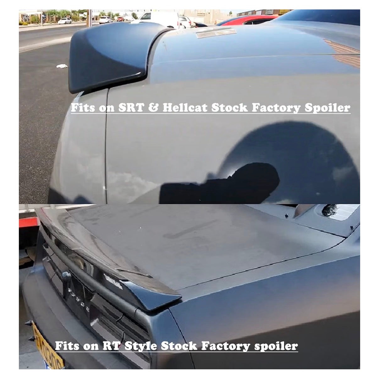 Rear Wicker bill Spoiler for Dodge Challenger 2008-2014 SRT RT Hellcat Pack Model 2 Piece Wicker Bill Spoiler Add on Style with RivNut Tool (New in Box)