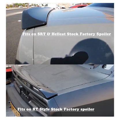 Rear Wicker bill Spoiler for Dodge Challenger 2008-2014 SRT RT Hellcat Pack Model 2 Piece Wicker Bill Spoiler Add on Style with RivNut Tool (New in Box)