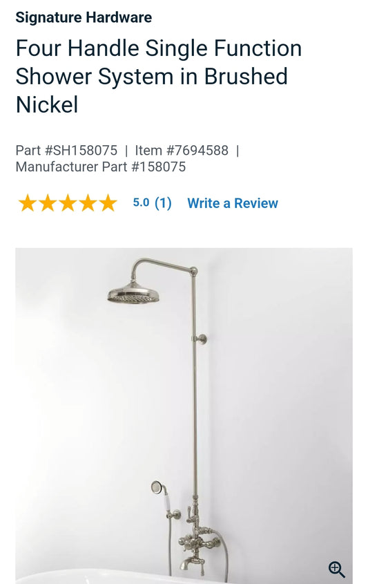 Signature Hardware Shower System