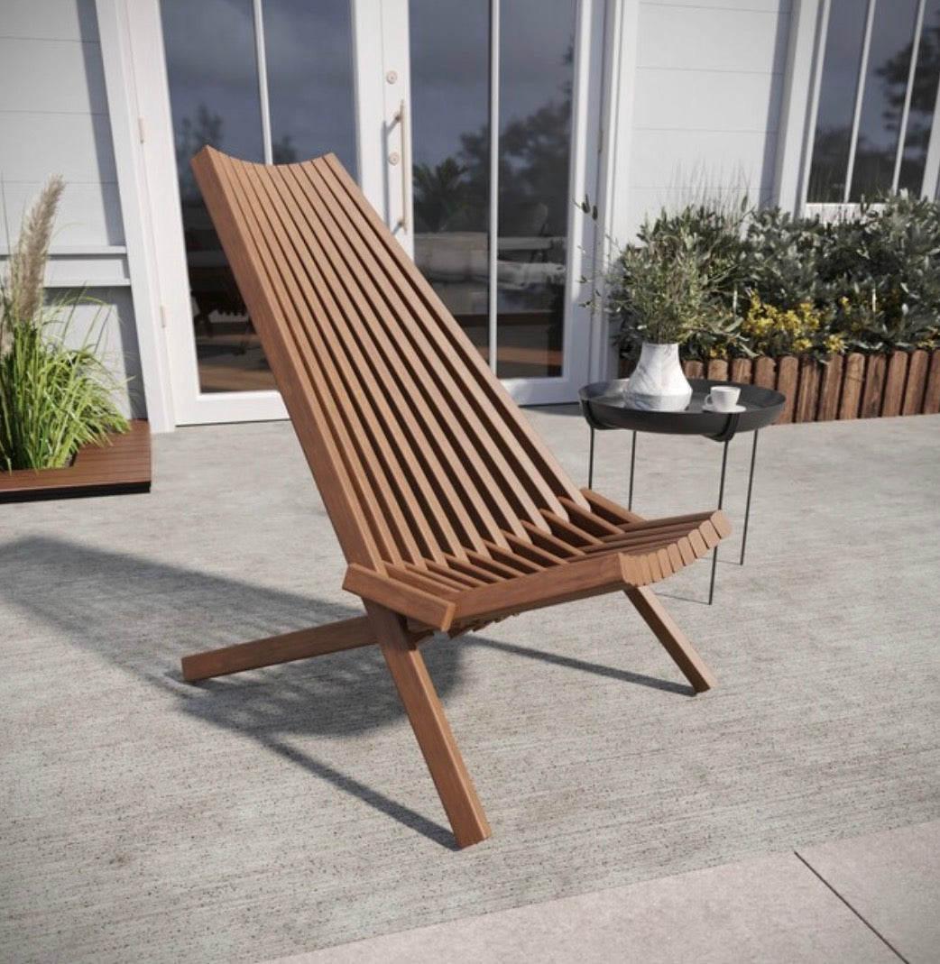 Delia Commercial Grade Indoor/Outdoor Folding Acacia Wood Chair