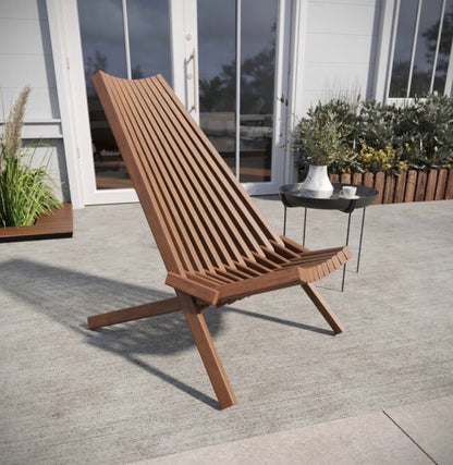 Delia Commercial Grade Indoor/Outdoor Folding Acacia Wood Chair