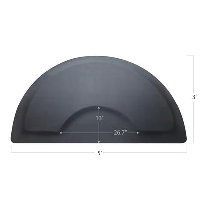 Salon Mat for Hairstyle 3 ft. X 5 ft. Barber Shop Anti-Fatigue Salon Standing Chair Mat Black Semi Circle 1/2 Inch Thick Comfort Salon Mat, Hair Cutting Hairdressing Equipment (New in Box)