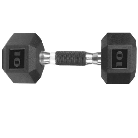 (New) 10lb Rubber Encased Hex Dumbbell